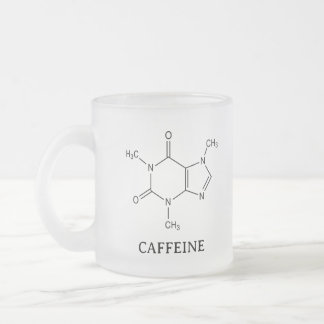 Caffeïne Bekerglas Mok, Chemische Caffeïne Molecuu Matglas Koffiemok