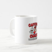 Caffeïne&Chaos coördinator Ochtendmok voor vrouwe Koffiemok (Voorkant links)