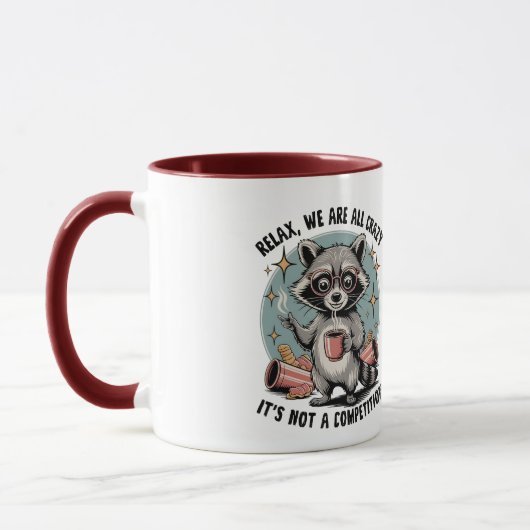 Caffeine Chaos Raccoon Mug (Gauche)