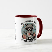Caffeine Chaos Raccoon Mug (Devant droit)