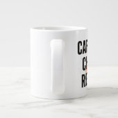 Caffeine. Chaos. Repeat. – Neon Cyberpunk Coffee M Extra Grote Beker (Achterkant)
