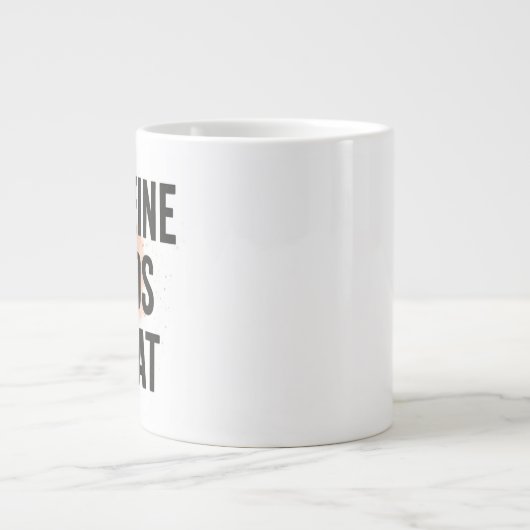 Caffeine. Chaos. Repeat. – Neon Cyberpunk Coffee M Extra Grote Beker (Voorkant)