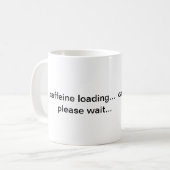 Caffeine Chargement S'Il Vous Plaît Attendre Mug (Devant gauche)