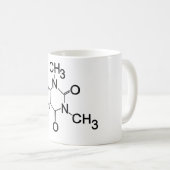 Caffeine, chemisch symbool koffiemok (Voorkant rechts)