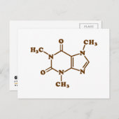 Caffeine Coffee Molecular Chemical Formule Briefkaart (Voorkant / Achterkant)