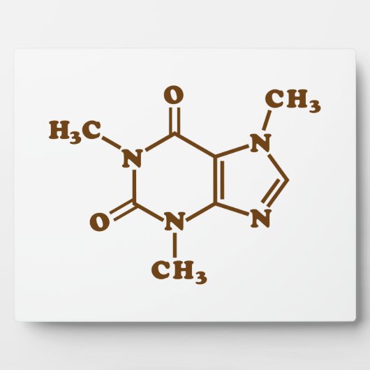 Caffeine Coffee Molecular Chemical Formule Fotoplaat (Voorkant)