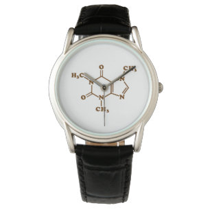 Caffeine Coffee Molecular Chemical Formule Horloge