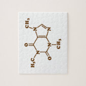 Caffeine Coffee Molecular Chemical Formule Legpuzzel (Verticaal)