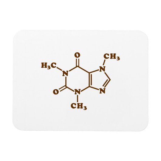 Caffeine Coffee Molecular Chemical Formule Magneet (Horizontaal)