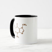 Caffeine Coffee Molecular Chemical Formule Mok (Voorkant links)
