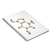 Caffeine Coffee Molecular Chemical Formule Notitieboek (Rechterzijde)