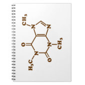 Caffeine Coffee Molecular Chemical Formule Notitieboek (Voorkant)