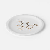 Caffeine Coffee Molecular Chemical Formule Papieren Bordje (Gekanteld)