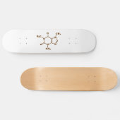 Caffeine Coffee Molecular Chemical Formule Skateboard (Horizontaal)