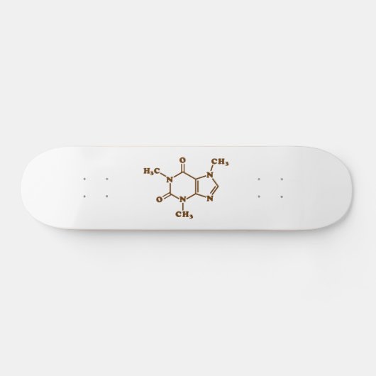 Caffeine Coffee Molecular Chemical Formule Skateboard (Horizontaal)