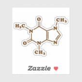 Caffeine Coffee Molecular Chemical Formule Sticker (Vel)