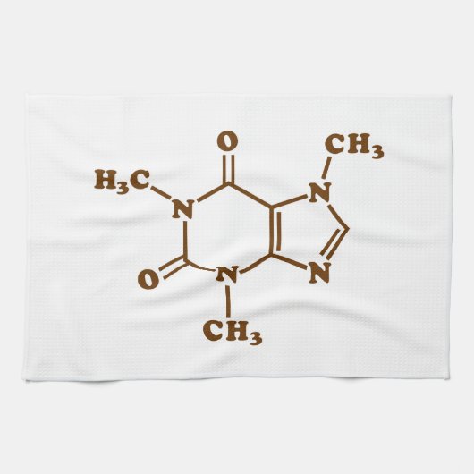 Caffeine Coffee Molecular Chemical Formule Theedoek (Horizontaal)