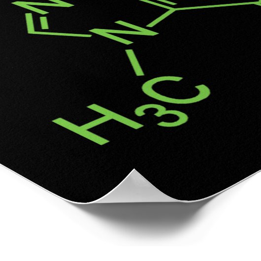 Caffeine Coffee Molecule Chemische Schema Poster (Hoek)