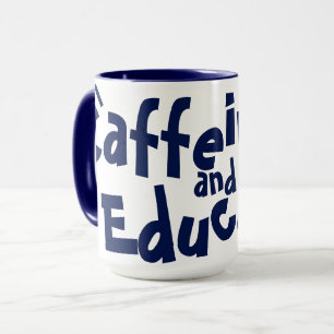 Caffeïne & Educatie Grappige koffieliefhebber onde Mok