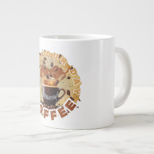 Caffeïne eerst – Grappige koffiemok voor koffielie Extra Grote Beker