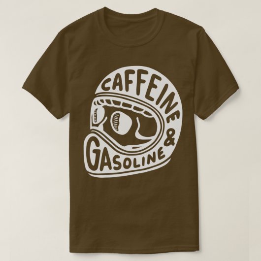 Caffeine en benzine t-shirt (Design voorkant)