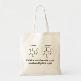 Caffeine en chocolade tote bag