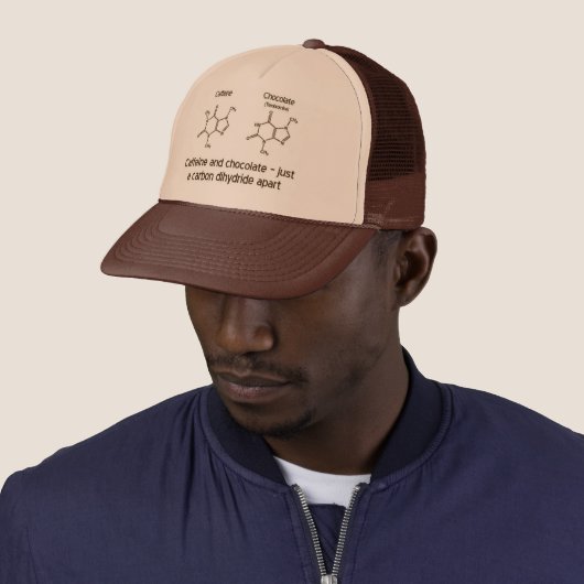 Caffeine en chocolade trucker pet (In situ)