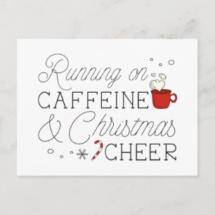 Caffeine en Kerstmis Briefkaart
