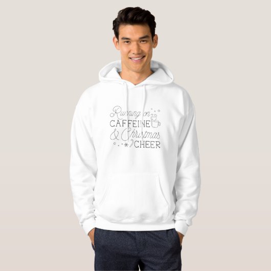Caffeine en Kerstmis Hoodie (Voorkant volledig)