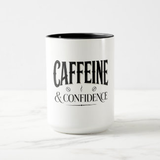 Caffeïne en Zelfvertrouwen Koffie Typografie Citaa Mok