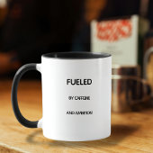 CAFFEINE ET AMBITION motivation Typographie Mug