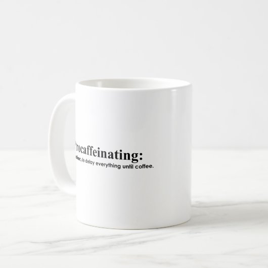 Caffeine First - Coffee Mug Koffiemok (Voorkant links)