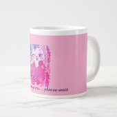 caffeine first, eyeliner second extra grote beker (Voorkant rechts)