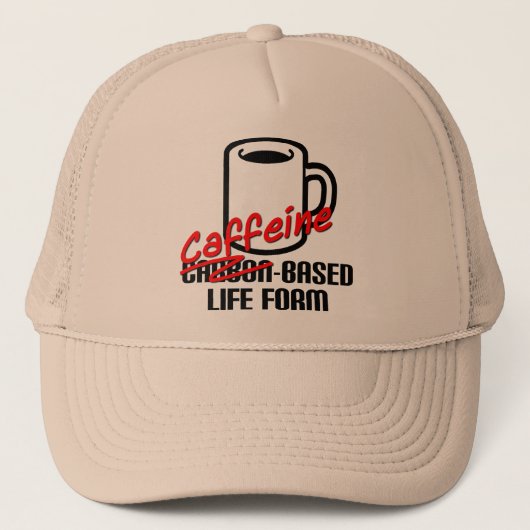 Caffeine-gebaseerde Life Form Funny Coffee Ball Pe Trucker Pet (Voorkant)