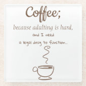 Caffeine Glazen Onderzetter (Voorkant)