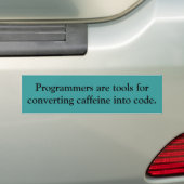 Caffeine in Code Bumpersticker (Op auto)