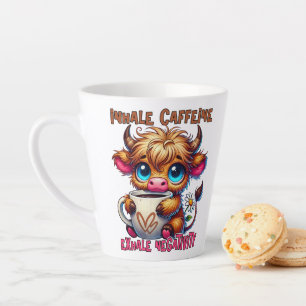 Caffeïne Inademen Negativiteit Uitademen Latte Mok