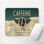 Caffeine is mijn co-piloot muismat (Met muis)