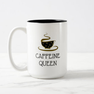 Caffeine Koningin Coffeeliefhebber Tweekleurige Koffiemok