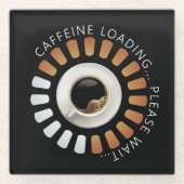 Caffeine loading glazen onderzetter (Voorkant)