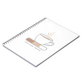 Caffeine Loading -Minimalist Funny Coffee Line Art Notitieboek (Linkerzijde)