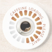 Caffeine loading zandsteen onderzetter (Voorkant)