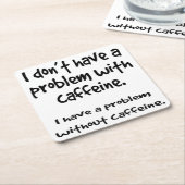 Caffeine Lover Vierkante Kartonnen Onderzetter (Schuin)