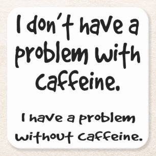 Caffeine Lover Vierkante Kartonnen Onderzetter