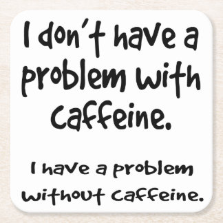 Caffeine Lover Vierkante Kartonnen Onderzetter