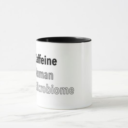 Caffeine, menselijk en microbioom mok (Midden)