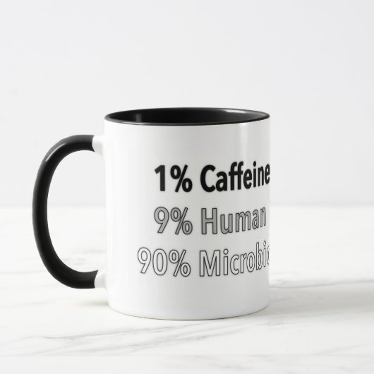 Caffeine, menselijk en microbioom mok (Links)