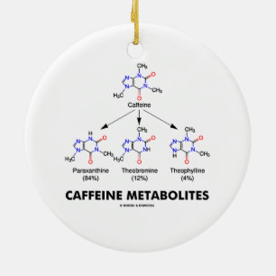Caffeine-metabolieten (chemie van caffeine-Molecul Keramisch Ornament