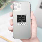 Caffeïne Moleculaire Formule - Zwarte Koffie Sticker (Telefoon)