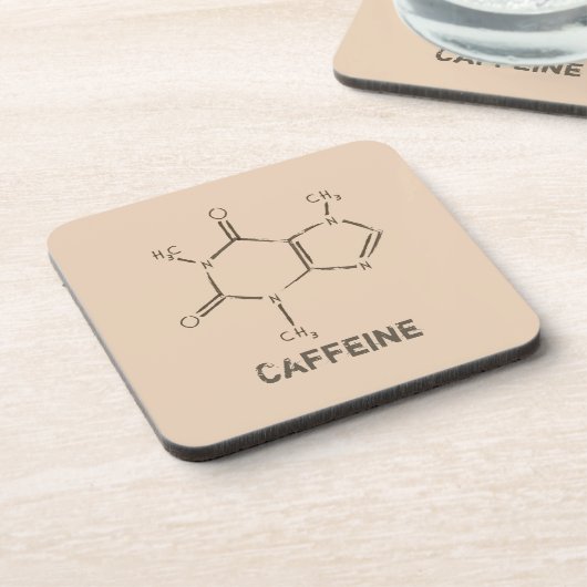 Caffeine Molecule Bier Onderzetter (Linkerzijde)